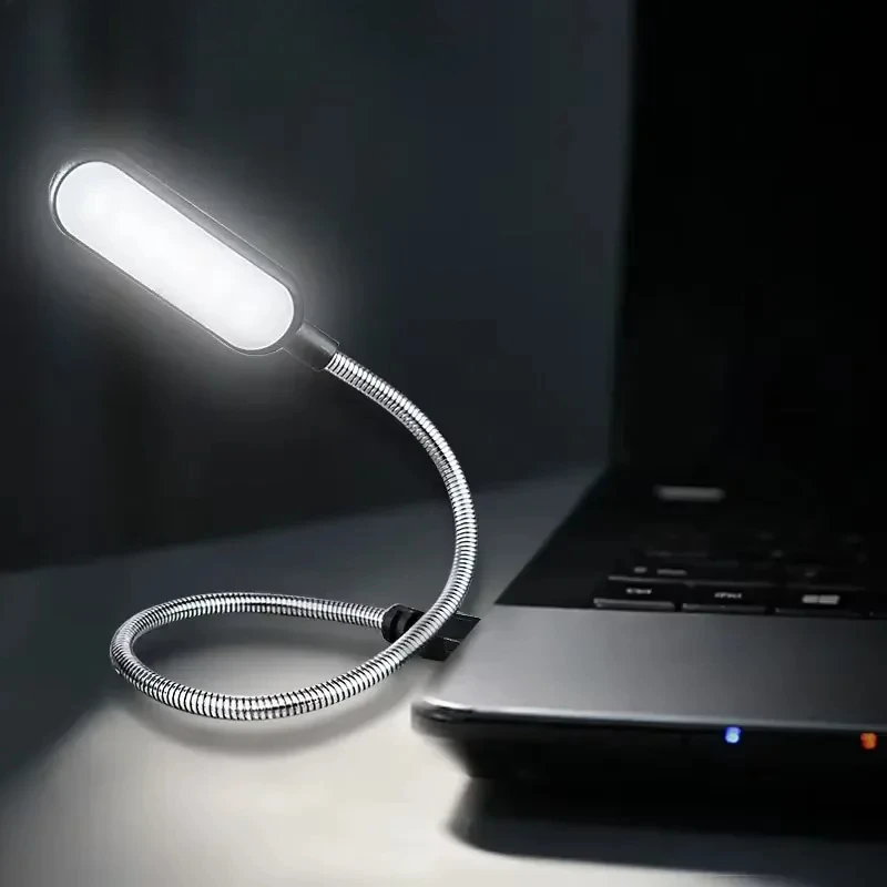 Mini USB LED Reading Light Flexible Gooseneck Energy Saving Plug Play Portable Night Book Lamp