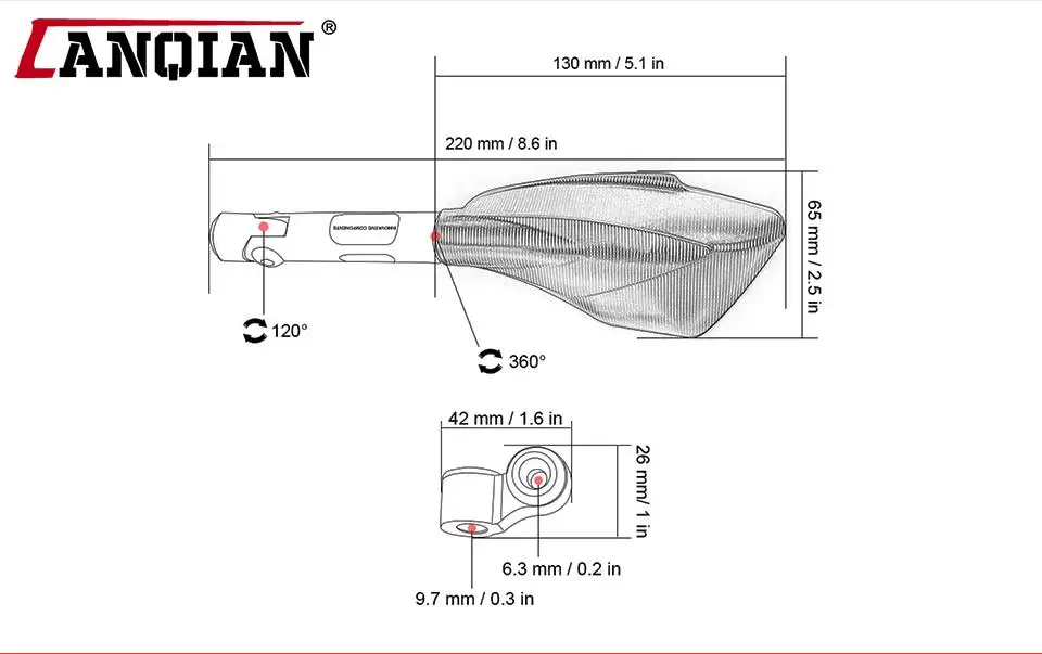 Universal M8 M10 Aluminum CNC motorcycle rearview Side mirror For honda cb650f cbr125 pcx 125 nc750x Yamaha mt07 fz07 R1 R15 FZ8