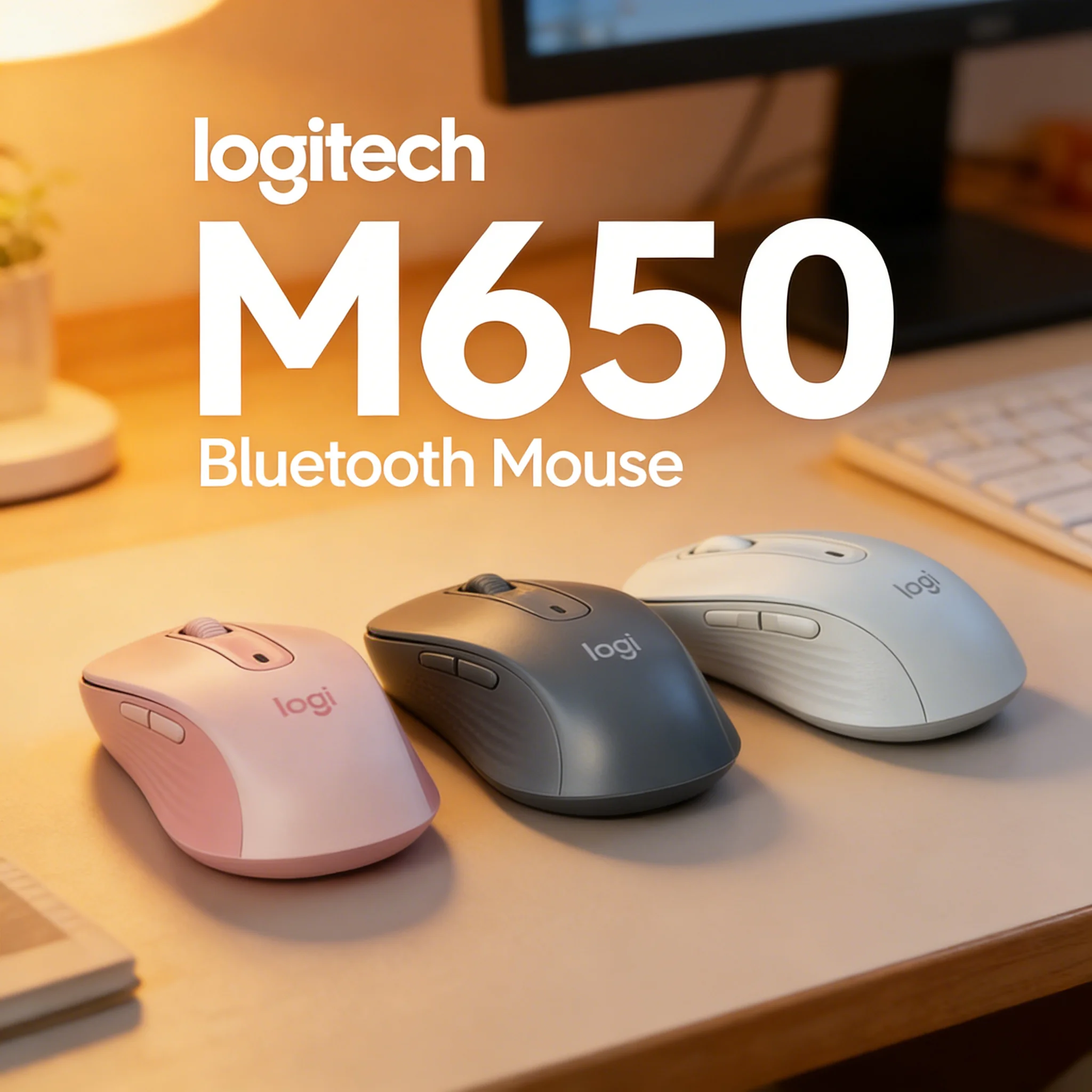 

M650 Signature Wireless Mouse Silent Touch SmartWheel Scrolling Bluetooth Connectivity 24 Months Battery Life