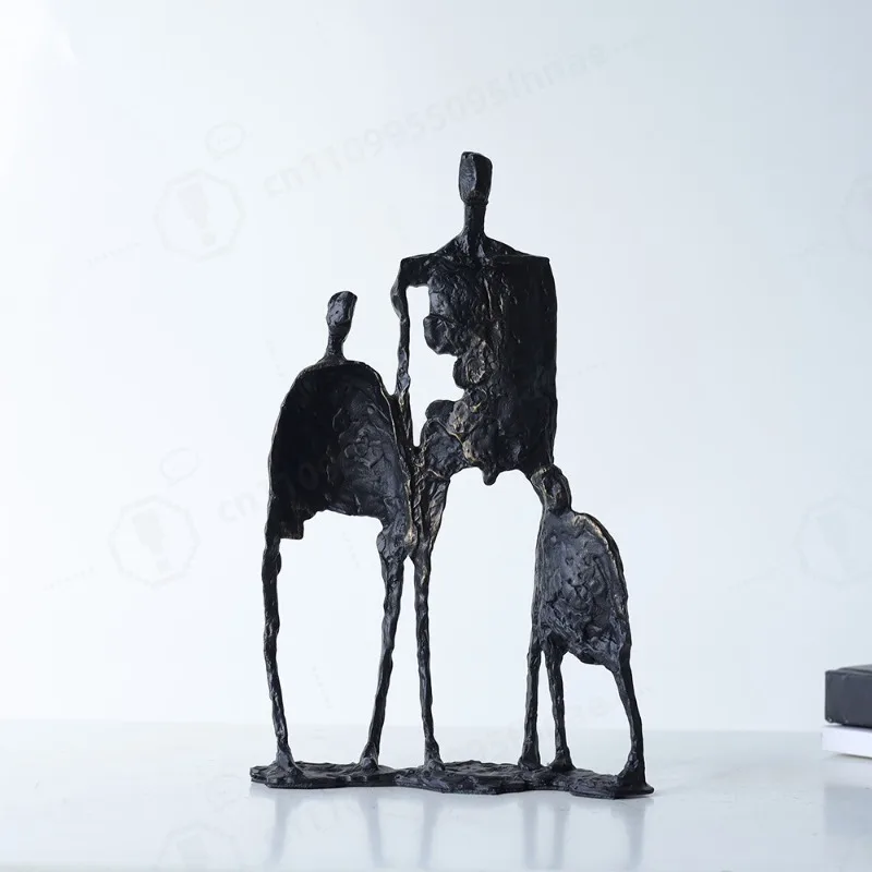 Modern Family Metal Character Ornament Model Room TV Cabinet Office Bookcase TV Cabinet Living Room Soft Decoration