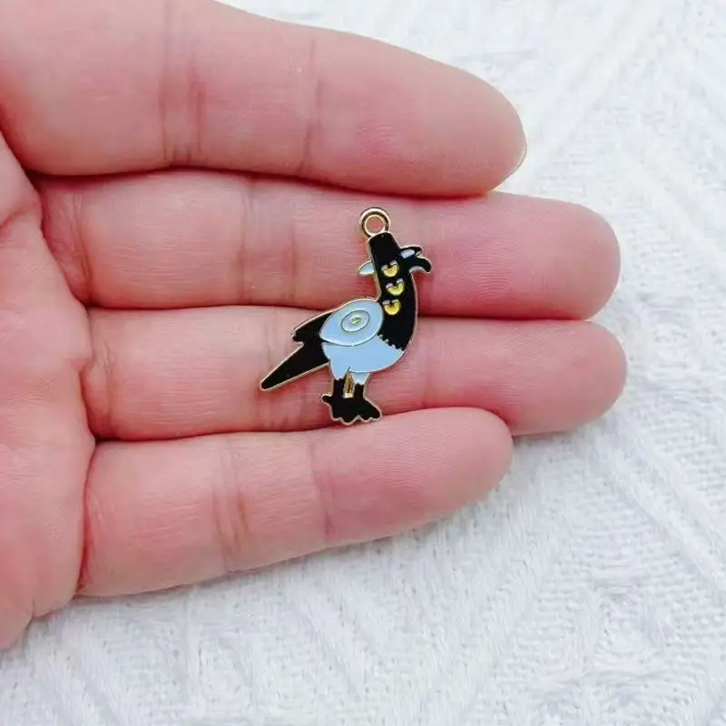 10pcs alloy drip oil cartoon pendant, DIY jewelry making earrings, keychain accessories