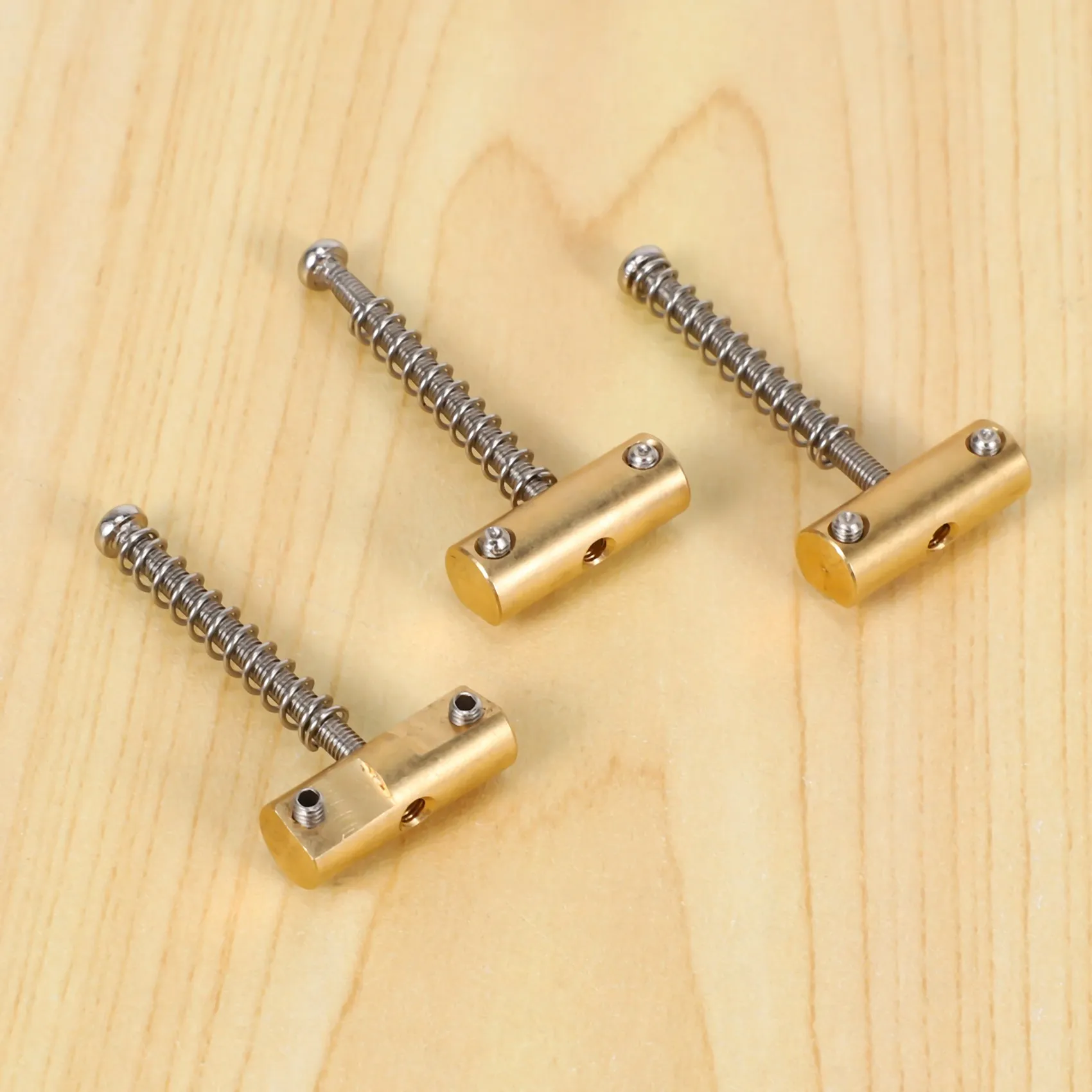 Guitar Compensated Bridge Brass Saddles Set 10.8mm Style Bridge Saddle for TL Style 6 Strings Electric Guitar Part(3Pcs)