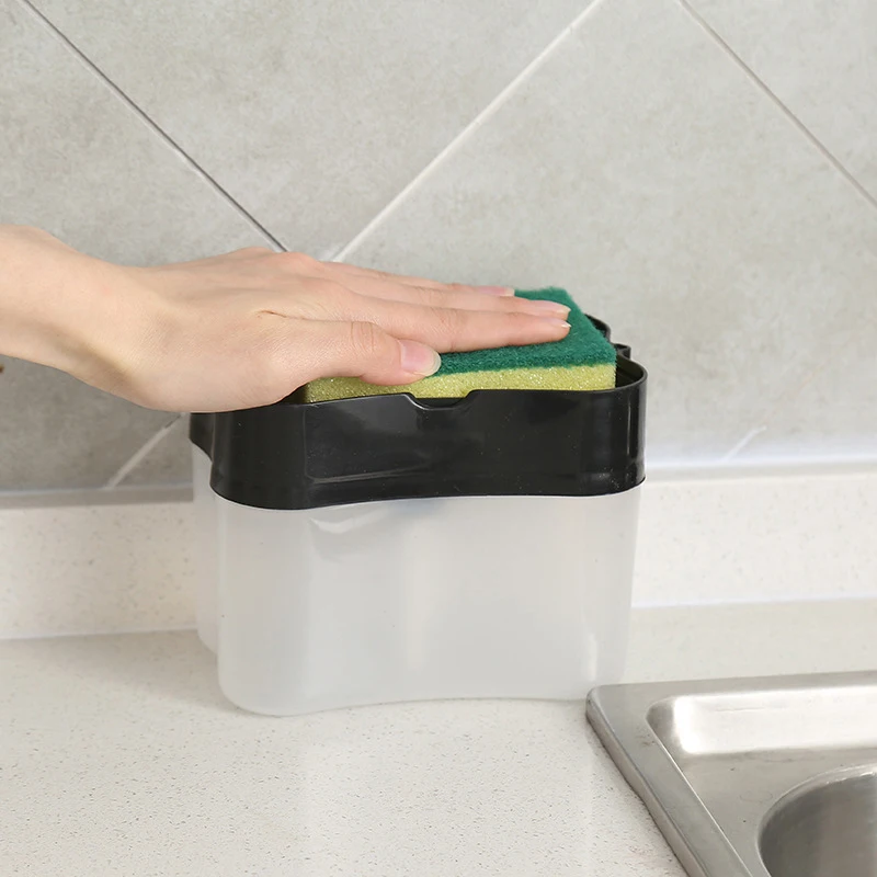 

Manual Press Type Soap Dispenser Detergent Dispenser Kitchen Scouring Pad Dishwashing Scrub The Pot Tool