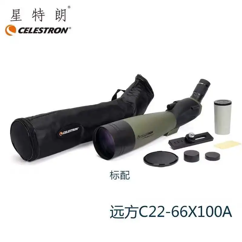 Celestron Ultima 100 22-66x100mm Spotting Scope Wide-Angle Zoom Eyepiece Multi-Coated Water and Fogproof Bak-4 Monoculars