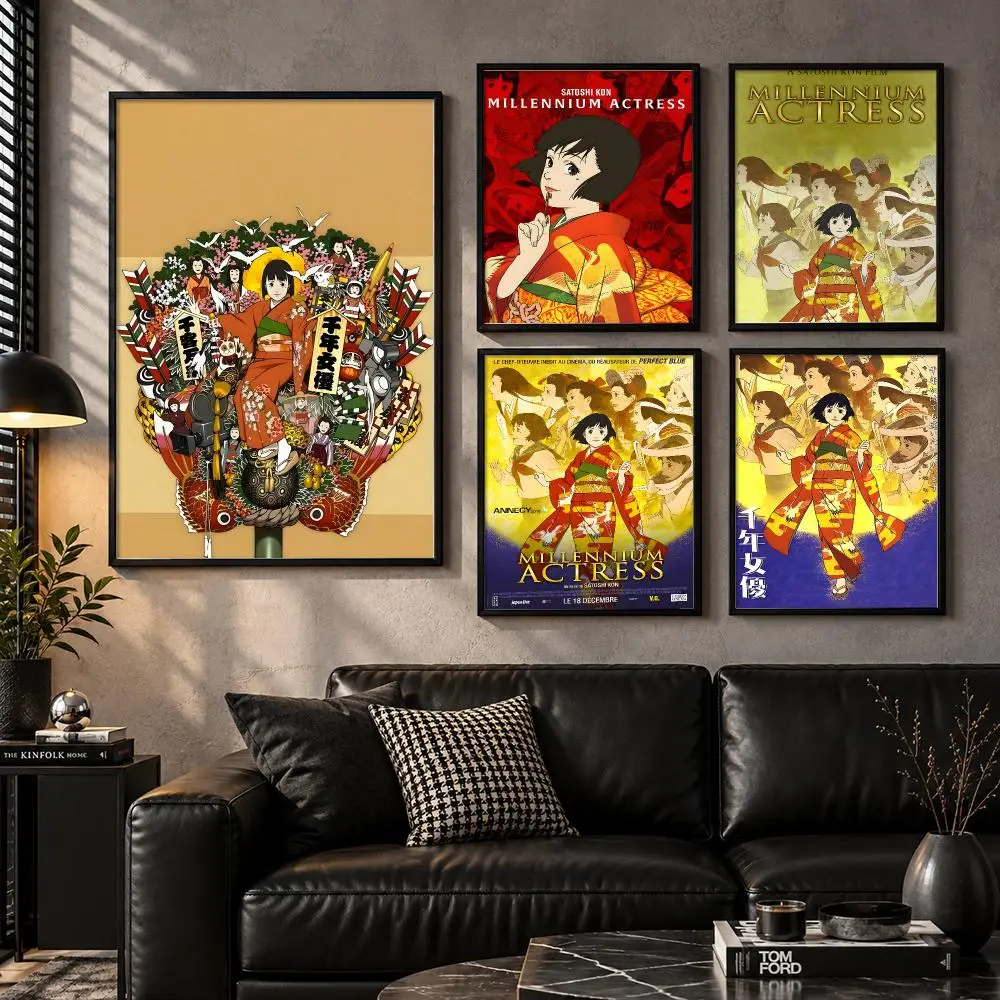 Colorful Graphic Animated Decor Fanart Millennium Actress Poster Modern Wall Art Bedroom Living Room Print Unframed