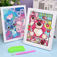 Disney Diamond Painting New 2024 Lilo & Stitch Full Round Mosaic Lotso Art 5D DIY Cross Stitch Kits Home Decor with Frame