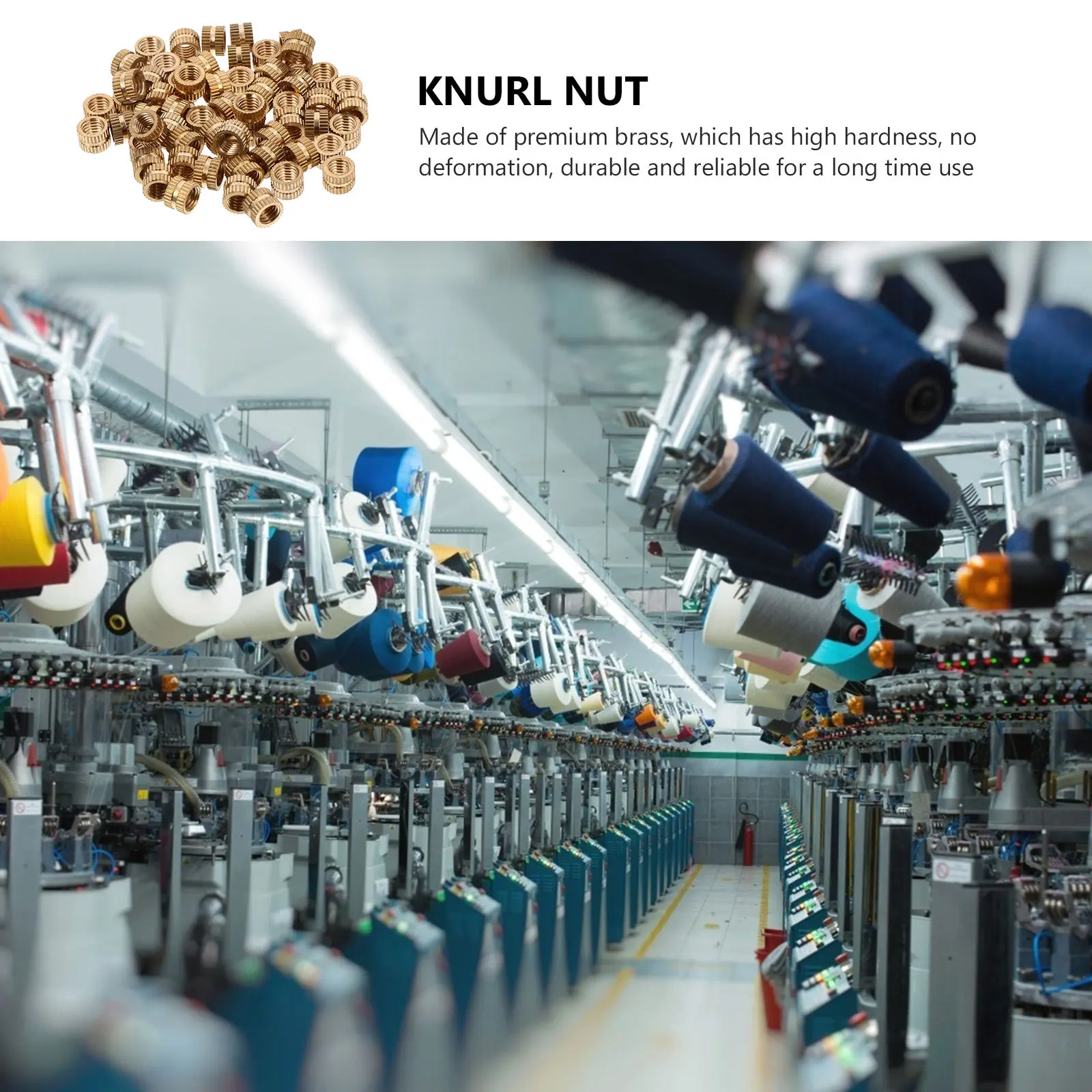 

60pcs Brass Knurled Press- Injection Molding Copper Embedding Copper Embedding Press-In Nut Fixing Hardware Nut