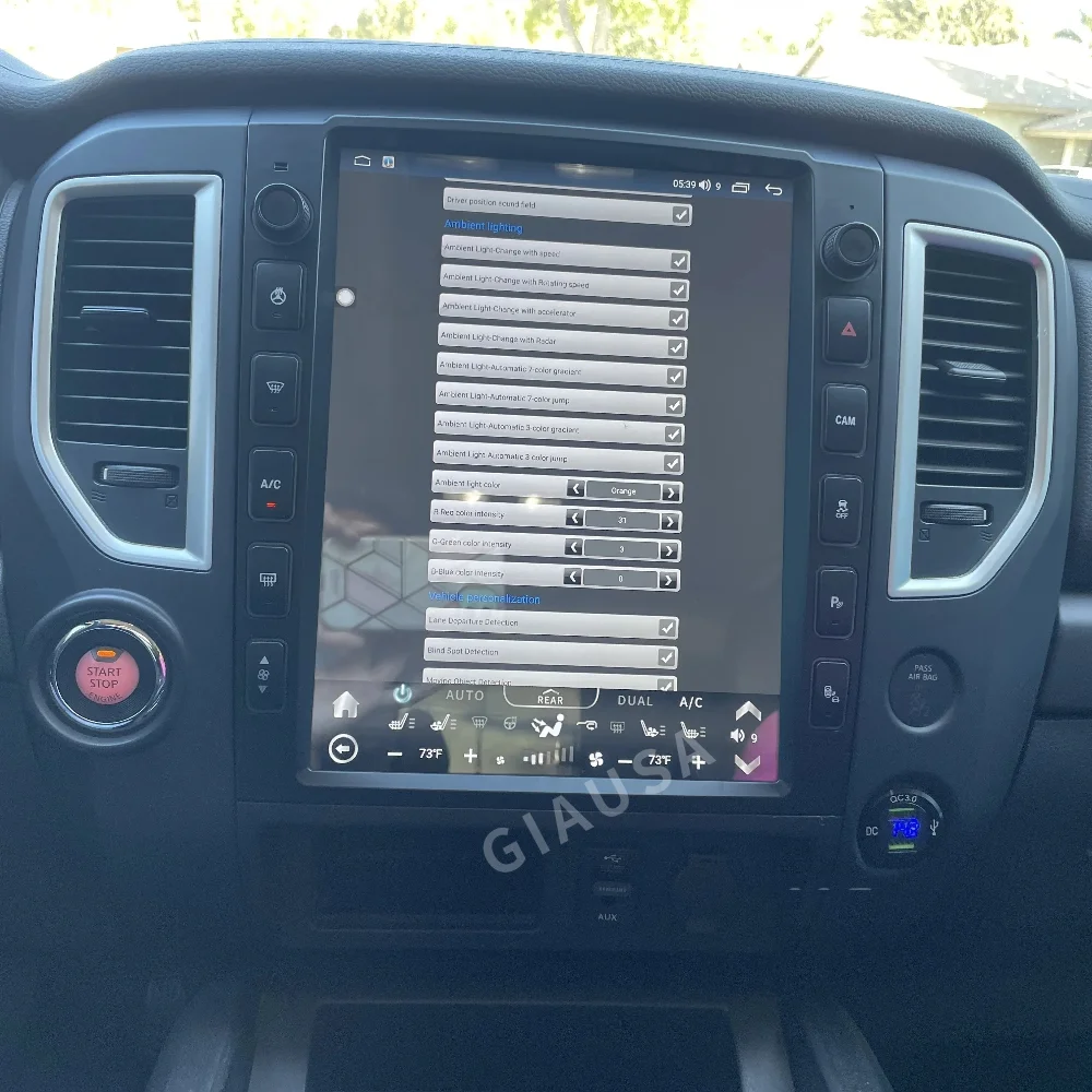 12.1 بوصة أندرويد 13 راديو السيارة ل 2016-2019 نيسان تيتان Carplay نظام تحديد المواقع والملاحة السيارات ستيريو مشغل وسائط متعددة رئيس وحدة