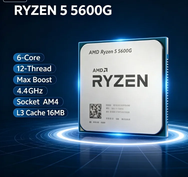 Daily Web Browsing Video Play Processor AMD R5 5600G Integrated Radeon Graphics 6 Cores 12 Threads AM4 Desktop Chip No Cooler