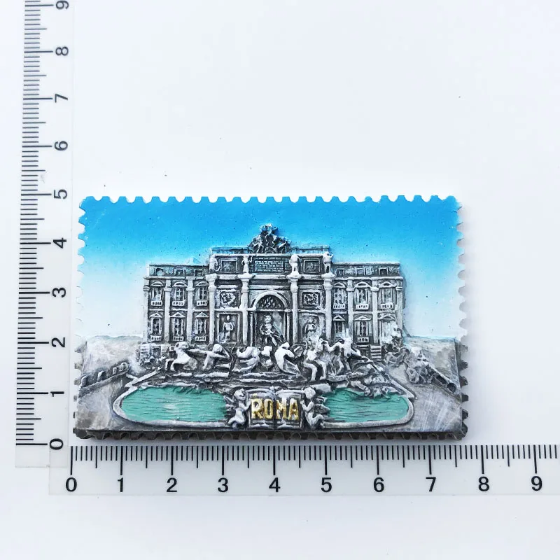 

Roman Wishing Pool Design Fridge Magnet Gift Resin Decorations Message Stickers Tourist Souvenirs