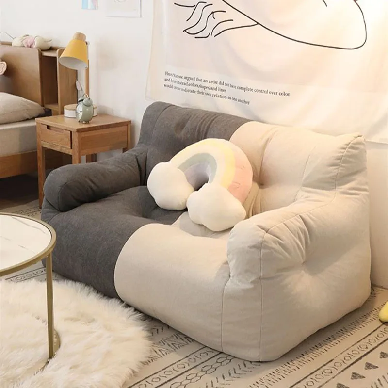 Fabric Small Beanbag Sofa Household Simple Lazy Bedroom Beanbag Sofa Recliner Double Muebles Para Salas Modernos Furniture