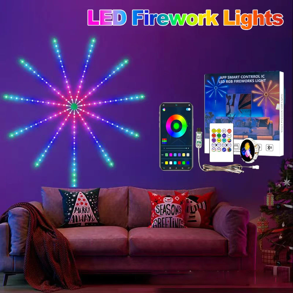 WS2812 USB Smart RGB LED Ambient Light Esports Lamp APP Remote Control Rhythm Holiday Party Christmas Decor Light 5V Bright Sync