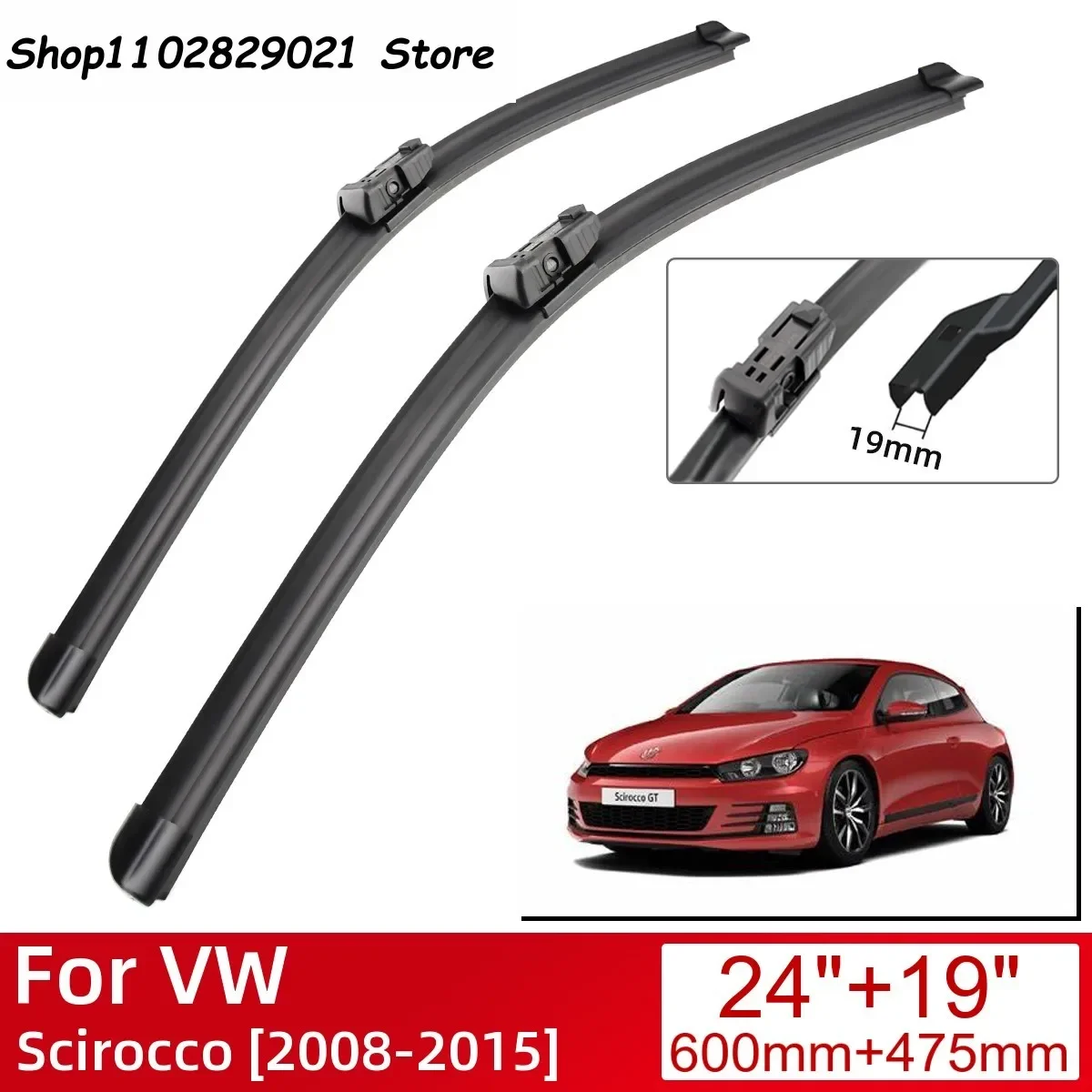 

For VW Scirocco 2008-2015 Car Accessories Front Windscreen Wiper Blade Brushes Wipers 2015 2014 2013 2012 2011 2010 2009 2008