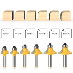 1PC 8MM Shank Milling Cutter Wood Carving Corner Round Over Router Bit with Bearing Milling Cutter Wood Tool Tungsten Carbide