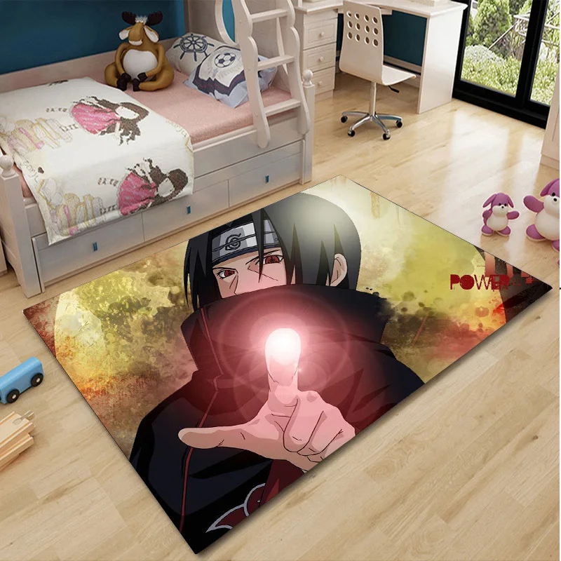 Anime Naruto Printed Home Interior Rug Itachi Uchiha Living Room Kitchen Non Slip Floor Mat Bedroom Balcony Decorative Carpet