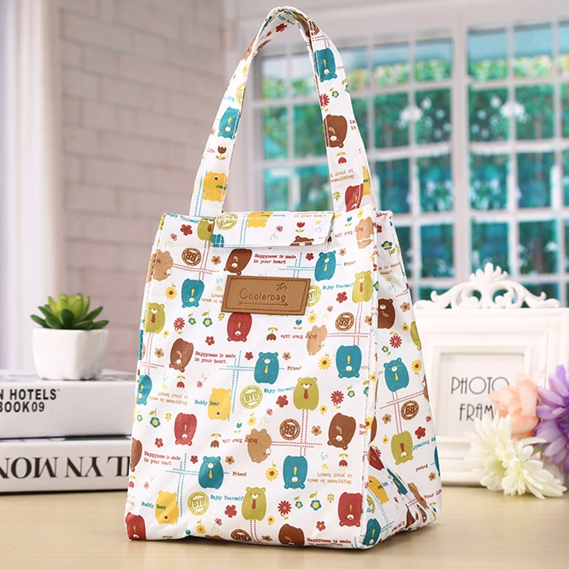 

2PCS/Lot Hot Selling Supermarket Insulation Bag Cooler Portable Ice Bag Fashion Print Lunch Bag Bento Bag Children's Lunch Box