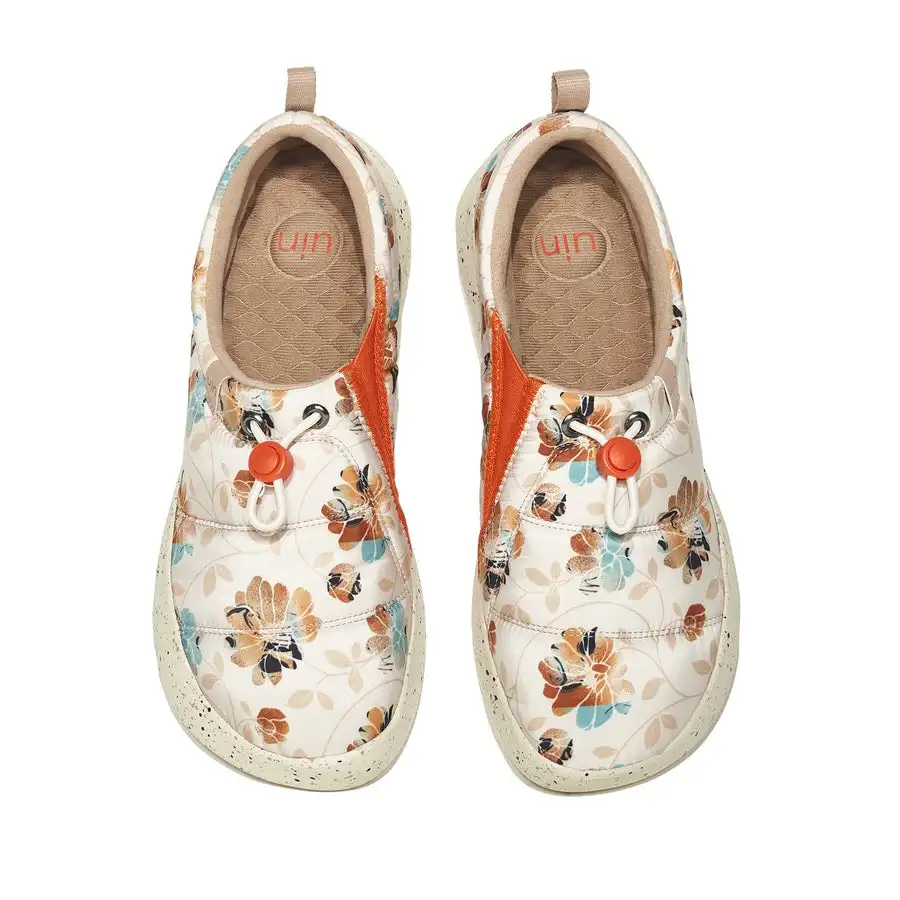 UIN 2023 NEW Spring Women Casual Flat Shoes Ladies Round Toe Shoes  Slip Ons Art Painted Travel Shoes