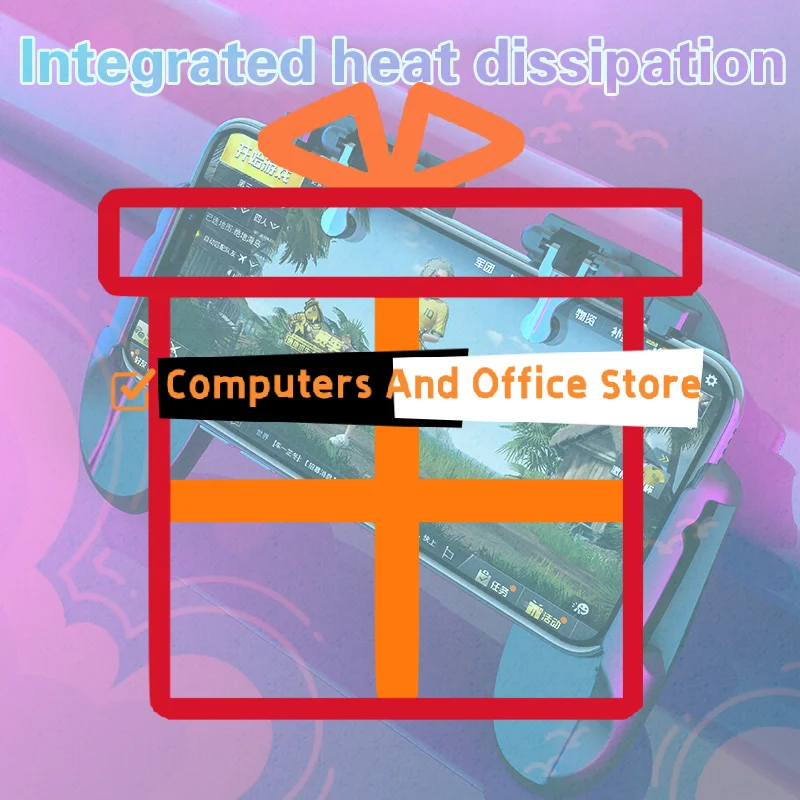 

Игровой контроллер H10 с джойстиком и охлаждающим вентилятором для PUBG, USB-питание, аккумулятор 5000 мАч