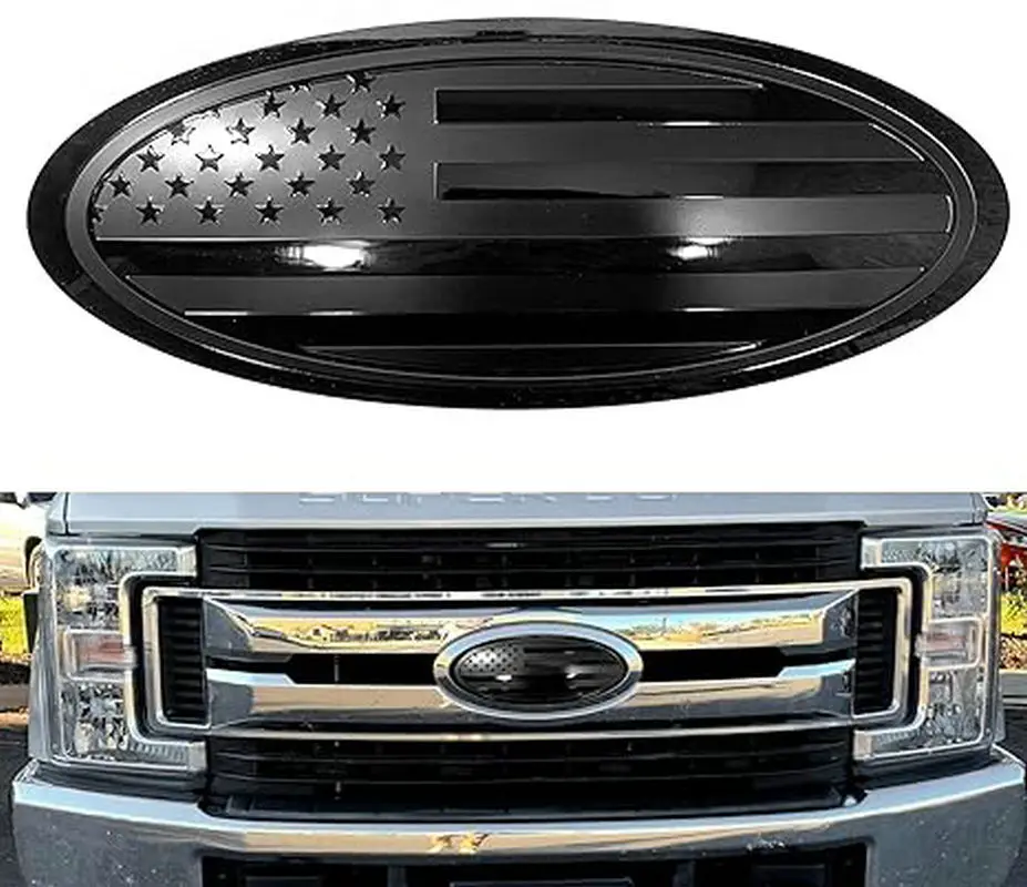 7 Inch American Flag Emblem Overlay for Ford escape 03-07  - Front Grille & Tailgate Aluminum Replacement