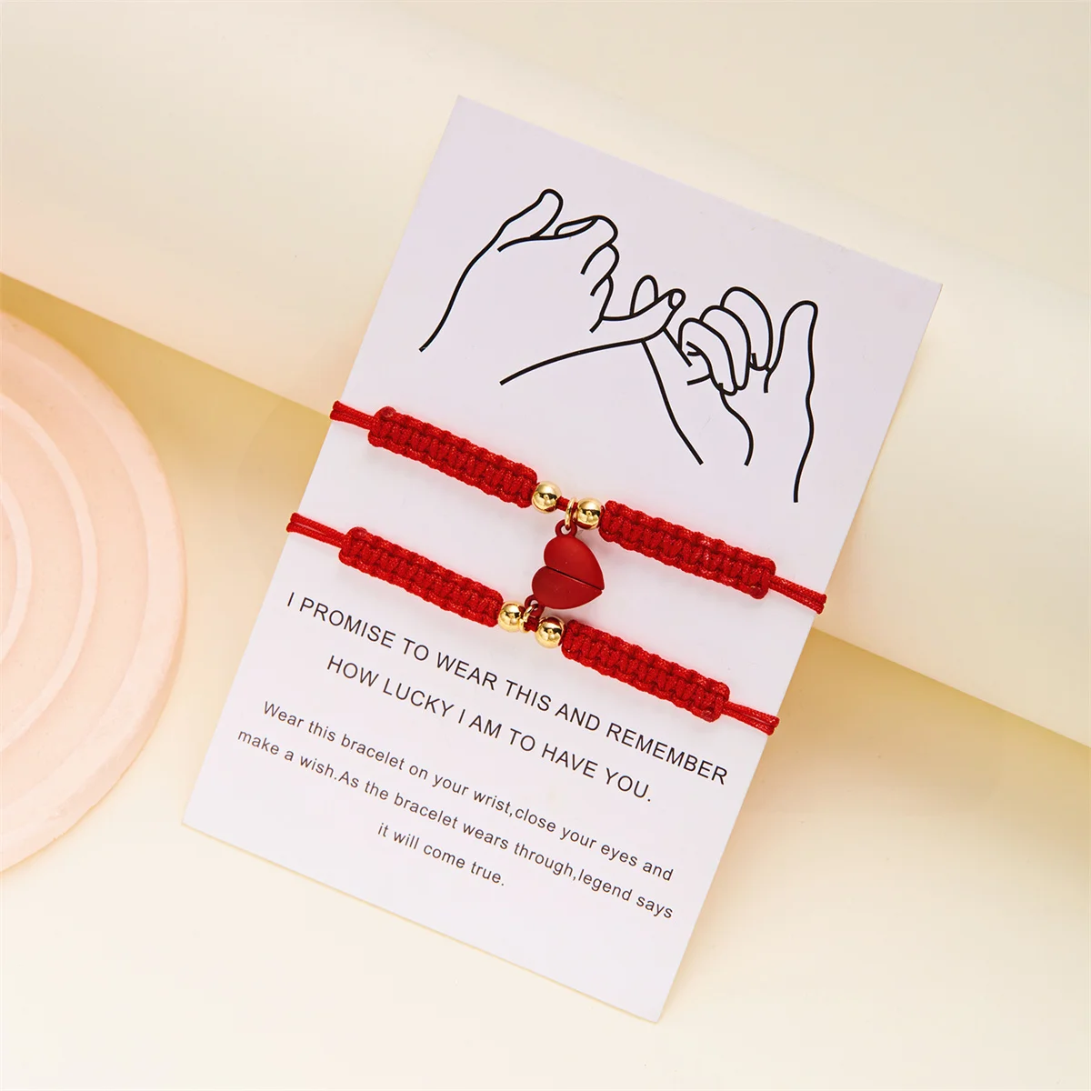 2 Teile/satz Romantische Herz Magnetische Gewinnen Paar Armband Für Frauen Männer Mode Geflochtenen Seil Passenden Armband Freundschaft Schmuck – Detail 17