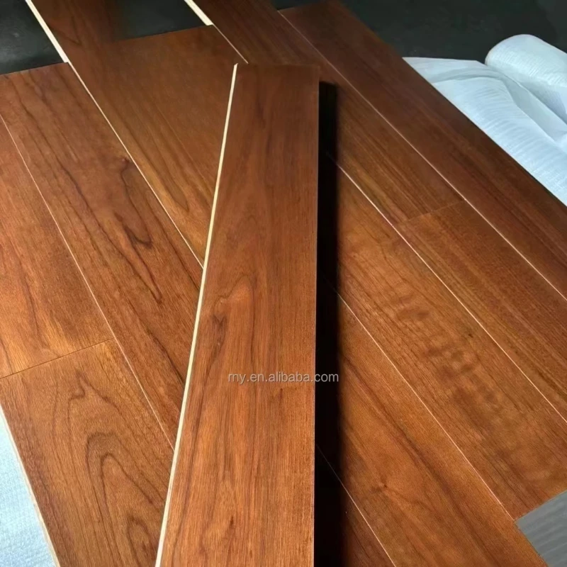 نسخة مخصصة 3.0 مللي متر صديقة للبيئة الجوز الأسود الباركيه الصلبة الحديثة الخشب الصلب الطبيعي نحى الأرضيات الخشبية الهندسية #1