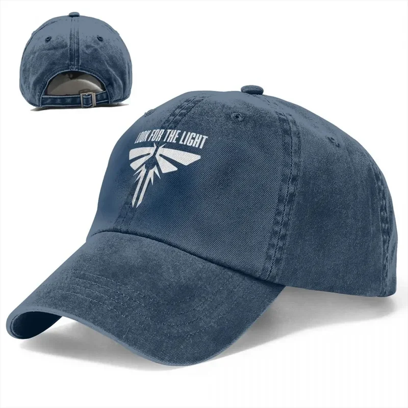 TLOU-The Latest Of Us Baseball Caps, Classic Anressed Denim Hat, Look for Firefly Light Logo, Snapback Cap, No Lining