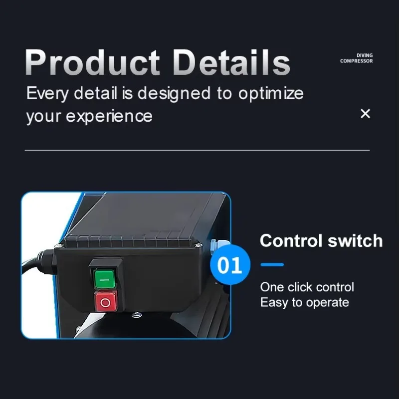 Factory Wholesale Auto Shutdown Electric 100L Pump GAS Water Oil Separator Scuba Diving Breathing Air Compressor