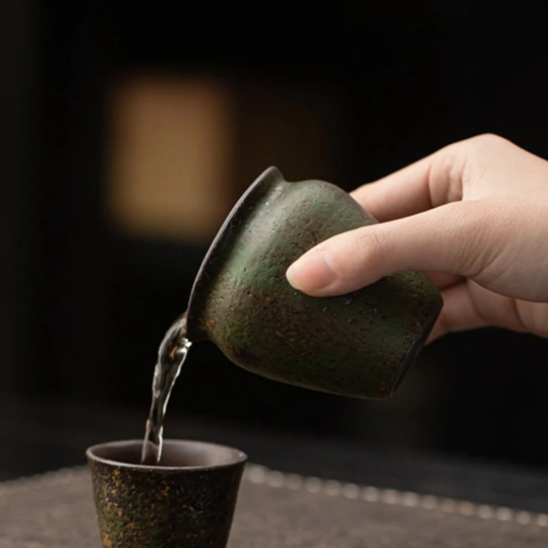Retro Fair Cup Chinese Ceramic Male Cup Uniform Teacup Household Kung Fu Tea Set Accessories Small Tea Dispenser
