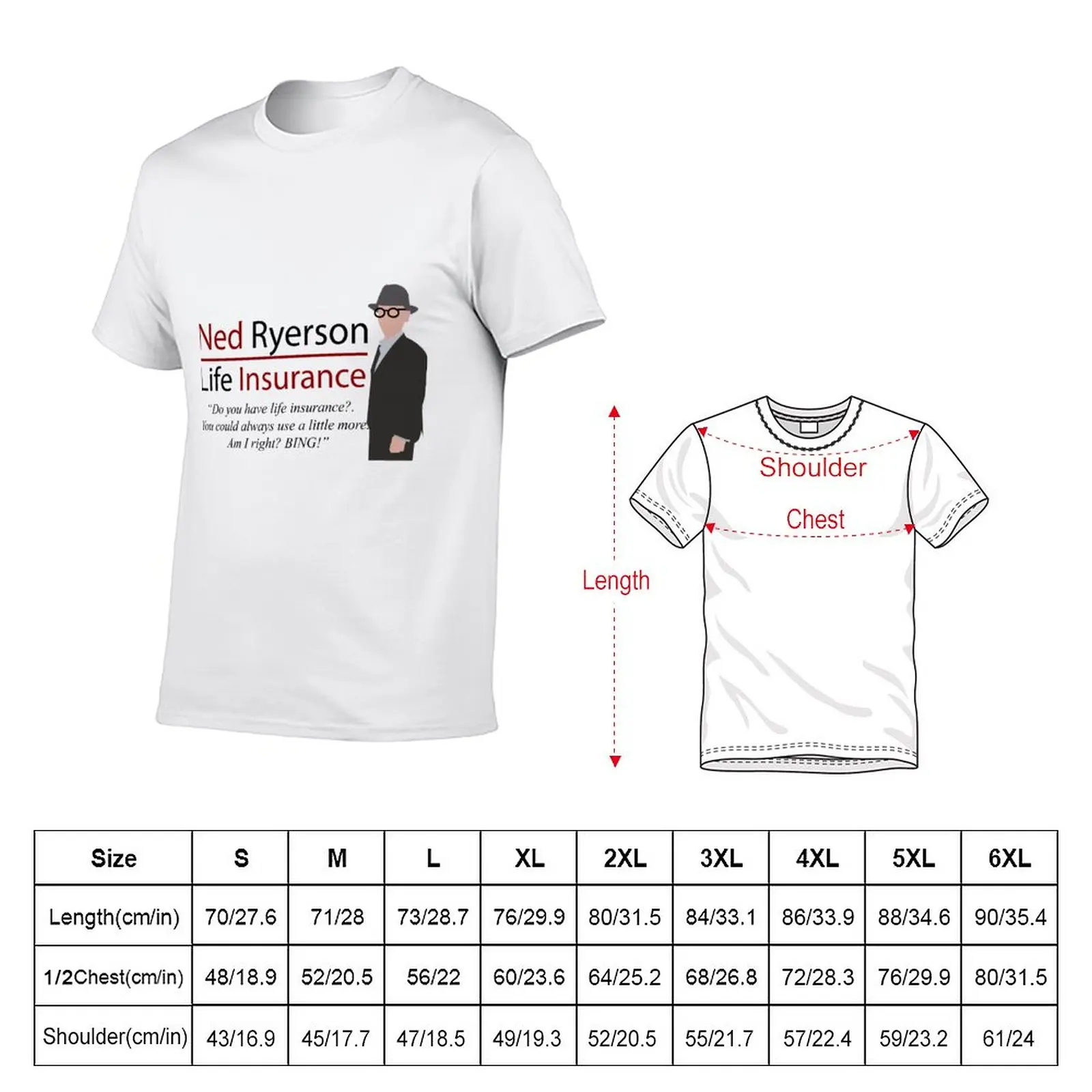 New Ned Ryerson Life Insurance. Groundhog Day T-Shirt custom t shirt Blouse kawaii clothes T-shirt short mens funny t shirts