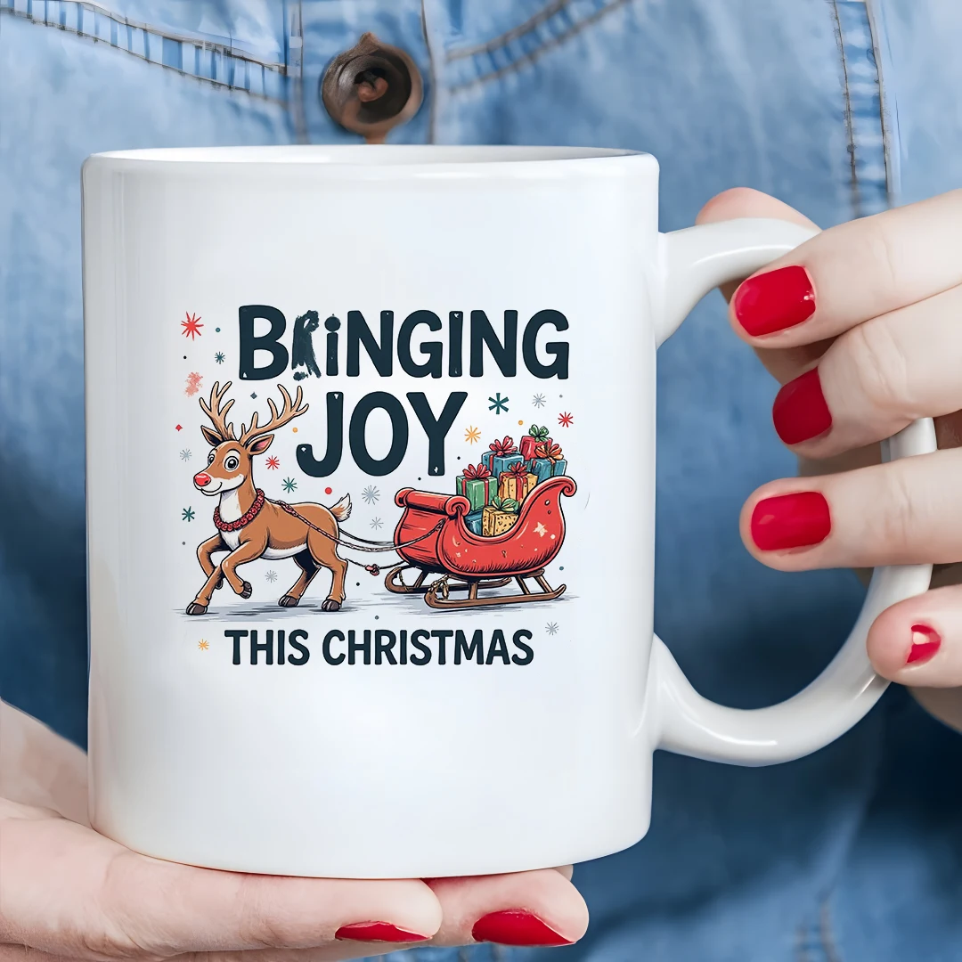 Tazza da 11 once + set regalo con renne di Natale + tazza per bambini: il regalo perfetto e caldo per le famiglie e le uffici di Natale