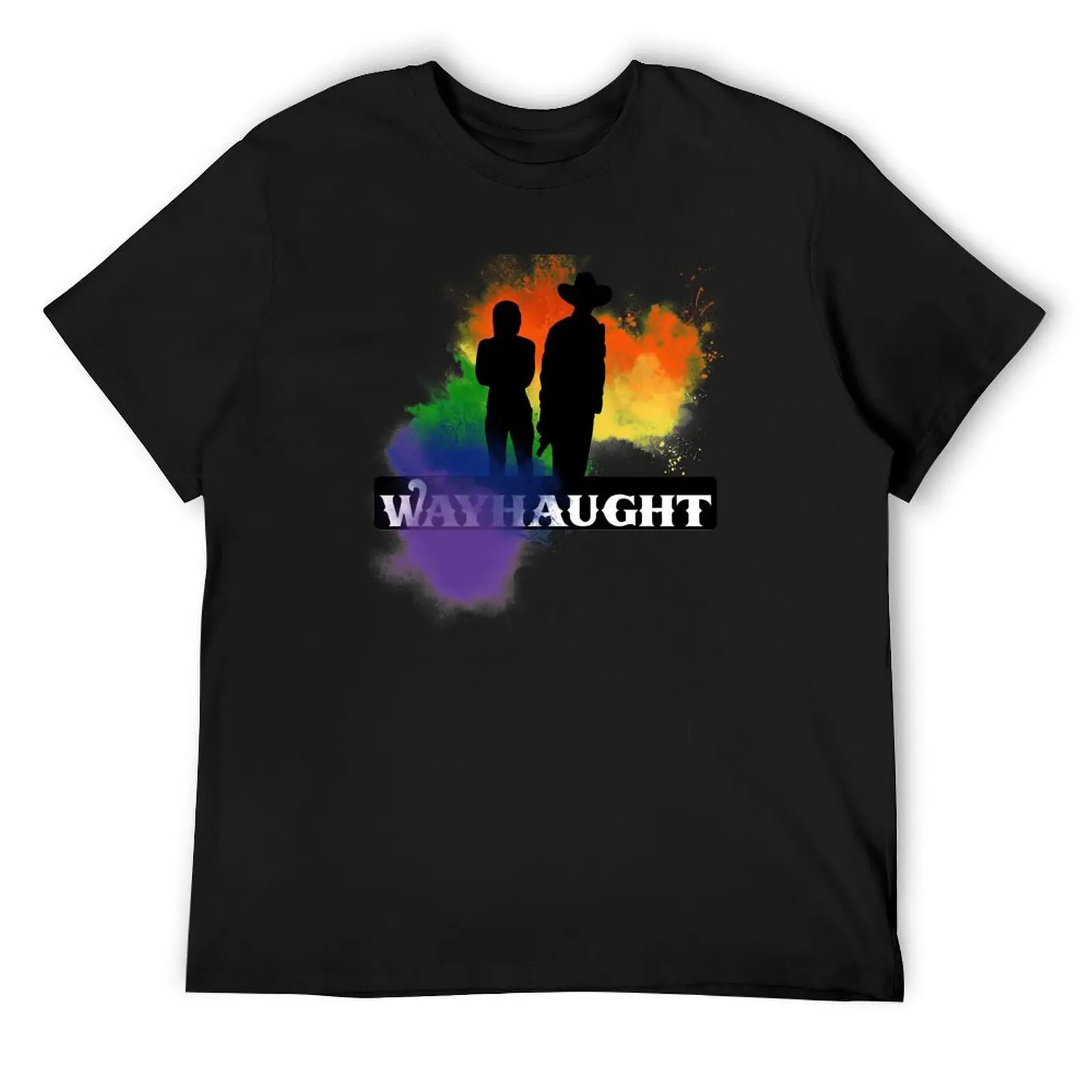 Wayhaught - Rainbow Splash T-Shirt sweat korean fashion summer clothes oversized t shirt men t shirts high quality