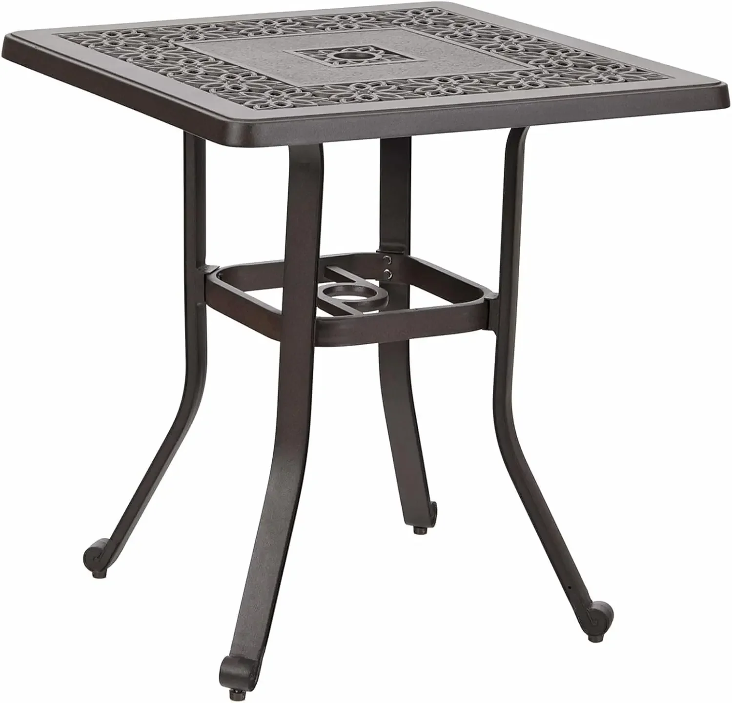 Sophia & William Cast Aluminium Patio Bistro Bar Table Square with 1.97