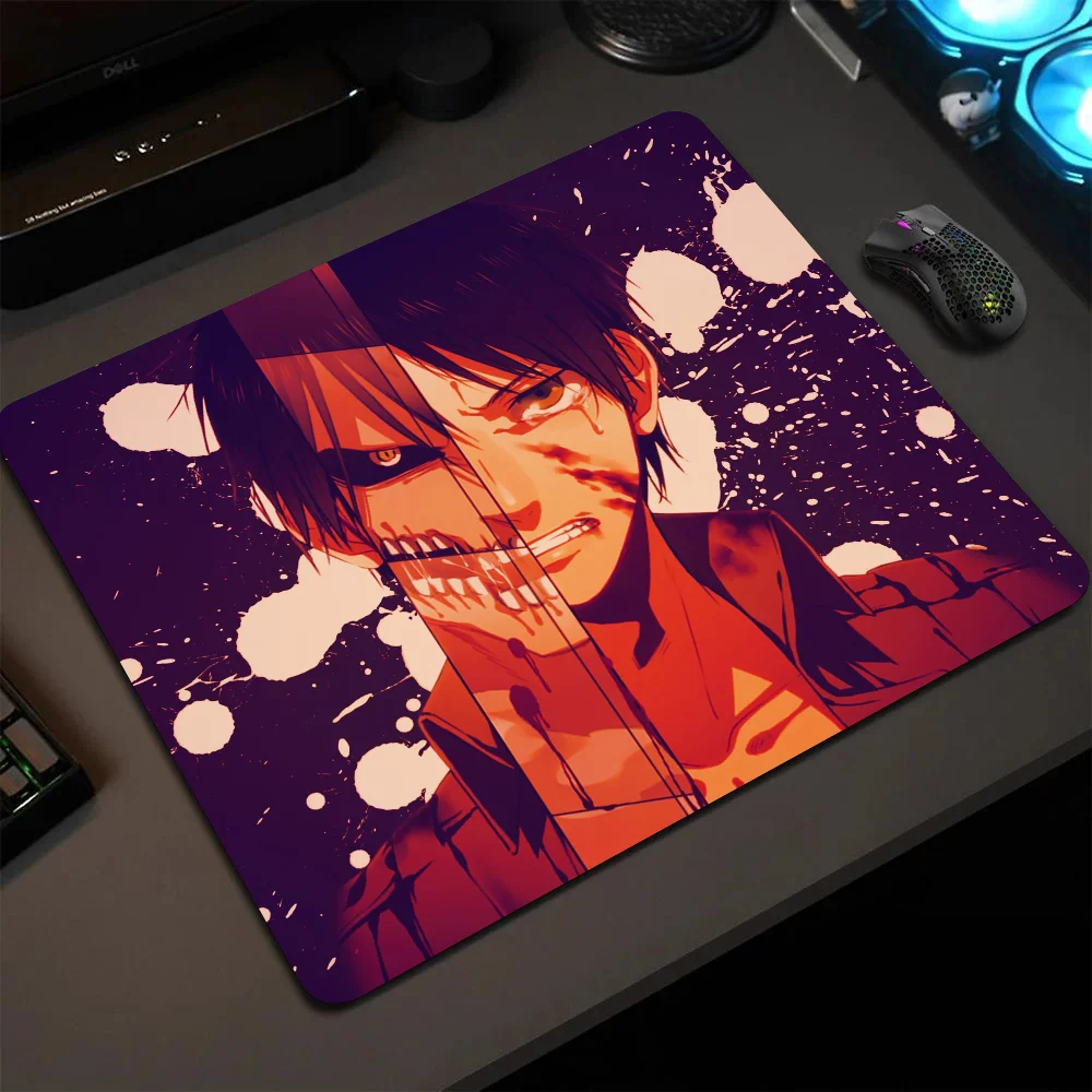 

Eren Yeager Attack On Titan Anime Mousepad Small LockEdge Mouse Pad For Gamers Computer Desk Pad Anti-slip Rubber