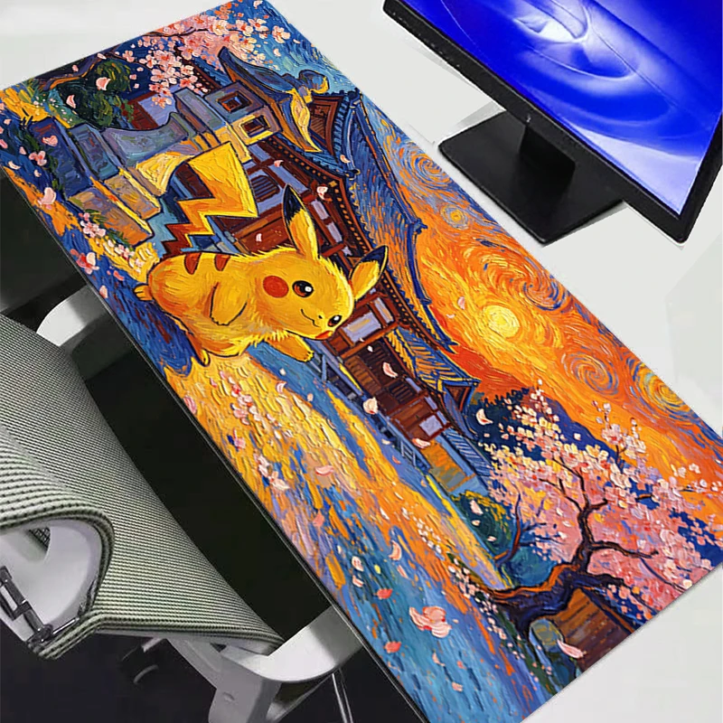 

Mouse Pads Gaming Accessories Computer Keyboard Gamer Rug Specifically For e-sports Games Pikachu Gengar Cherry Blossom Mousepad