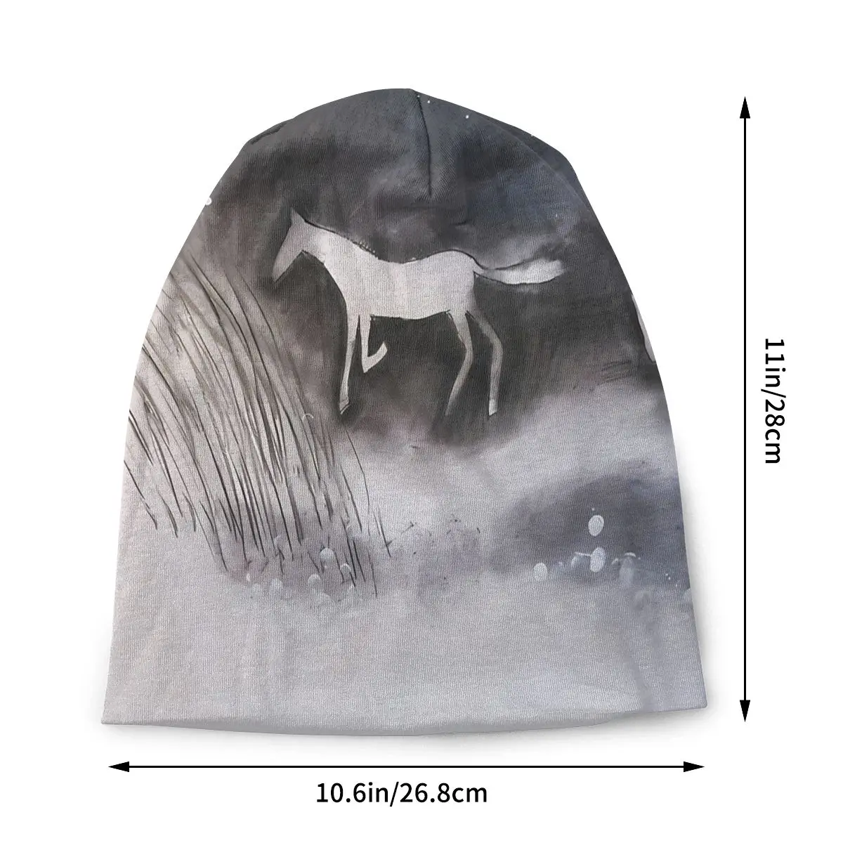 Shadow Horses Galloping Horse Run Quickly Spring Autumn Soft Hats Bonnet Sport Pullover Breathable Fitness Turban Warm Running