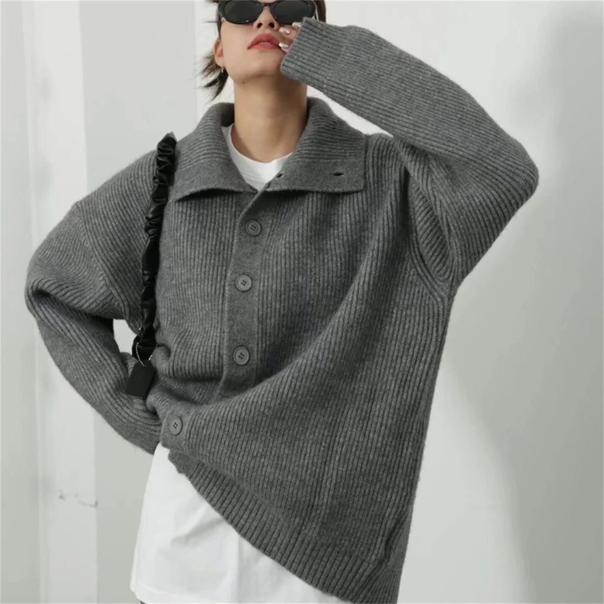 

Women Vintage Autumn Winter Cardigan Fashion 2025 New In Knitted Single Breasted Coat Lady Casual Streetwear Korean Outfit Coats