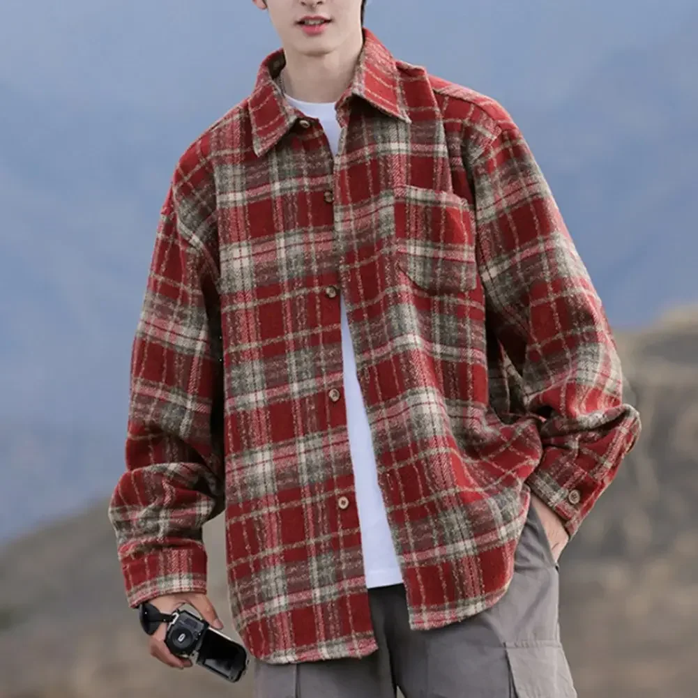 

Men's Daily Wear M Red Casual Long Sleeve Slightly Stretchy Suitable For Holidays Brand New Condition Daily Casual Wear