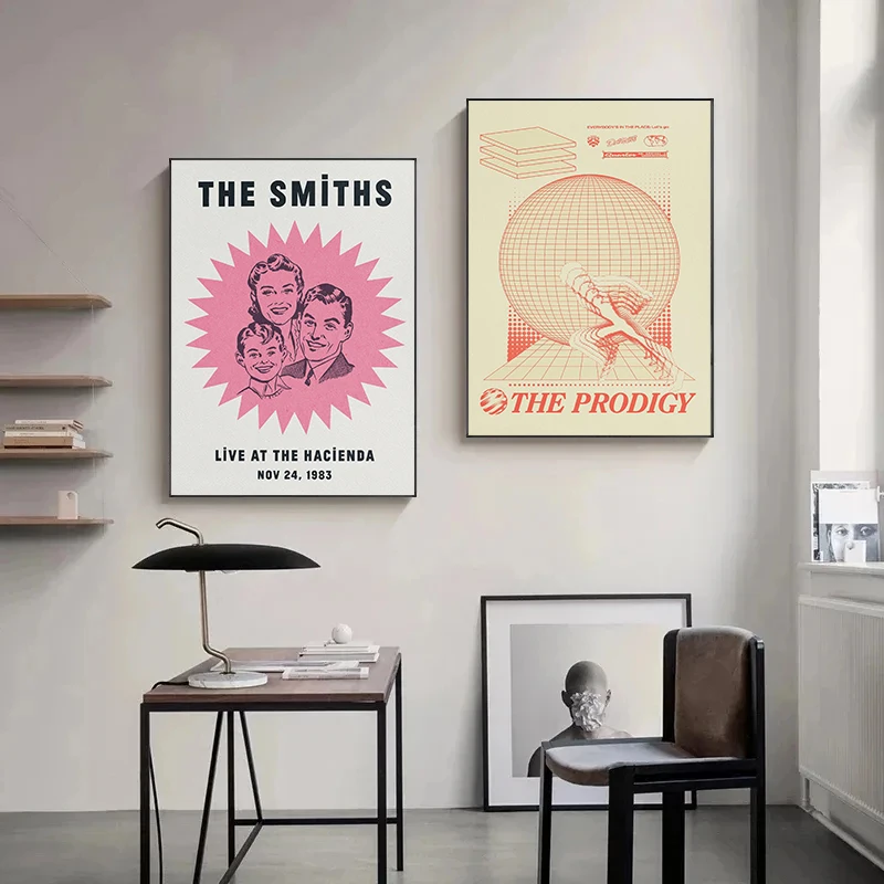 Vintage Music Artist  Abstract Colorful Geometry Posters and Prints Canvas Printing Wall Art Picture for Living Room Home Decor