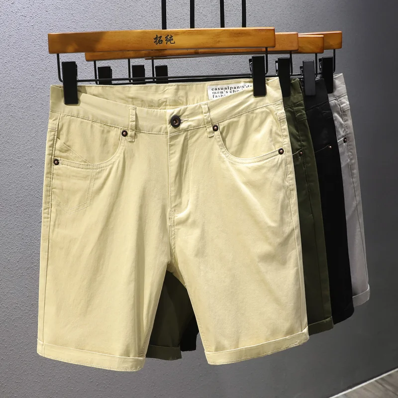 Pantalon cargo en pur coton pour hommes, coupe couvertes, polyvalent, sports de plein air, haute qualité, tendance, décontracté, objectifs, cinquième, été, 2024