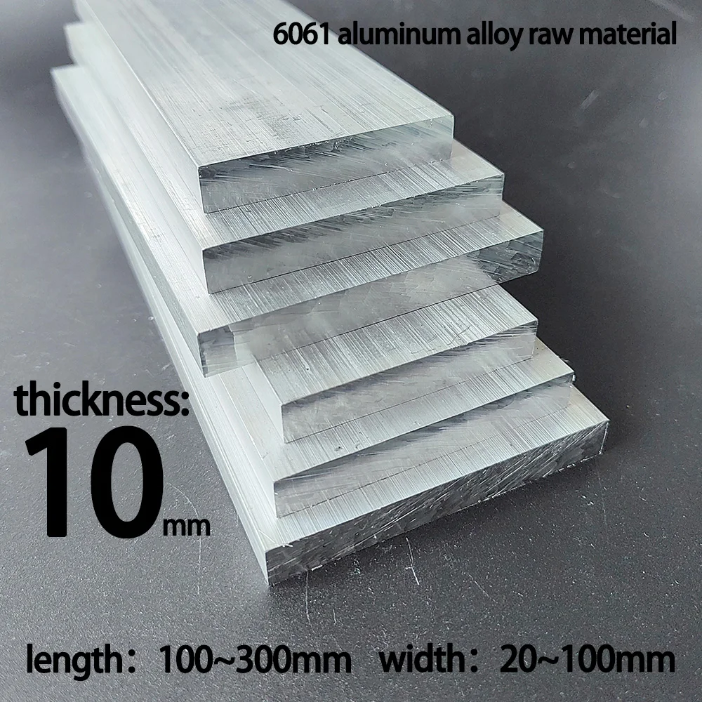6061High quality aluminum alloy sheet, thickness: 10mm, width: 20-100mm, length: 100-300mm, widely used for your selection
