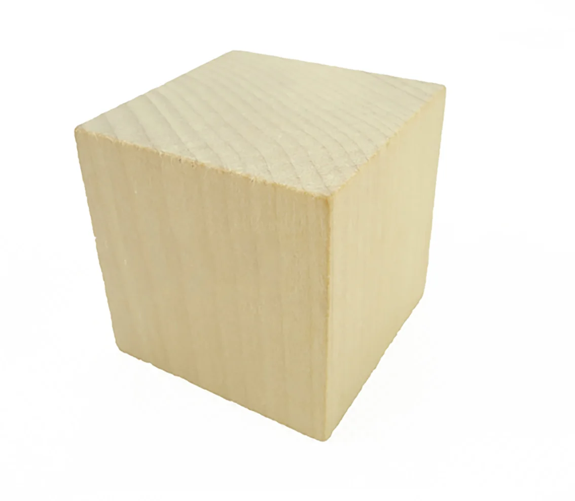 Square Wood Block 8*8*8mm-60*60*60mm Unfinished Wooden Cubes DIY Model Material Crafts Decoration Puzzles Making Teaching Parts