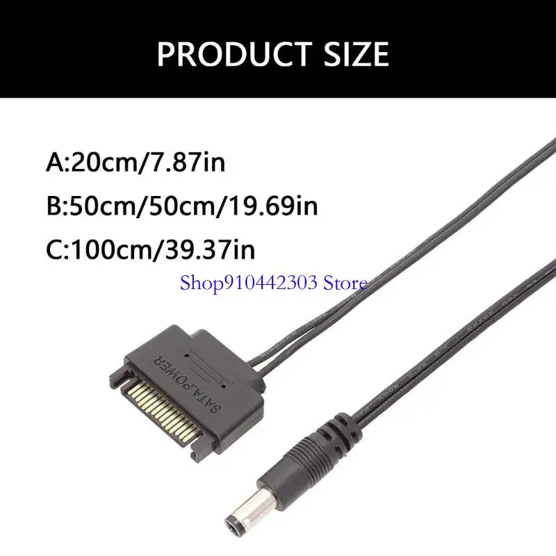 L4MD SATAS yang andal ke kabel daya DC5521, SATAS ke DC5.5X2.1/5.5x2.5mm Kabel Daya untuk Pengiriman Daya yang stabil, Kawat