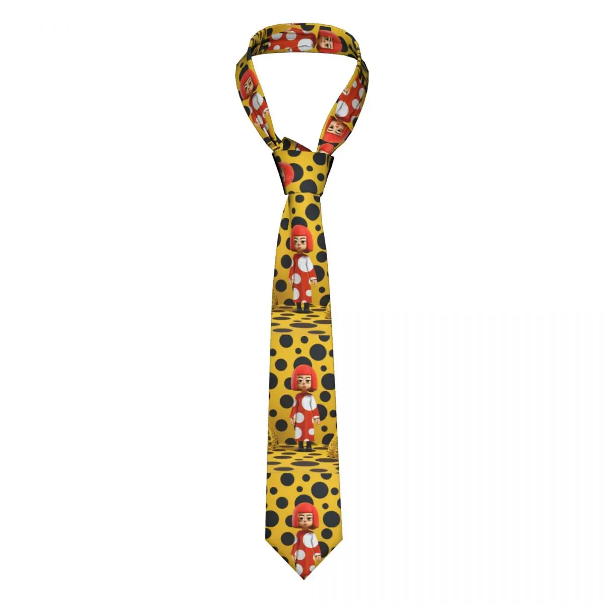 

Formal Yayoi Kusama Polka Neck Ties Men's Custom Silk Pumpkin Neckties for Business Cravat