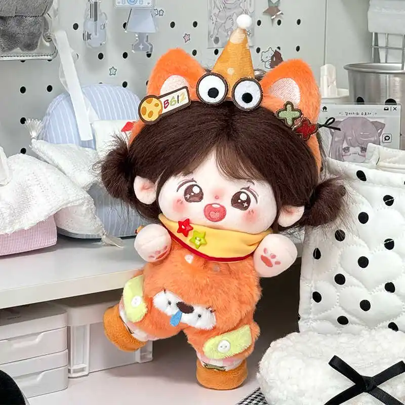 20 ซม.ตุ๊กตาเสื้อผ้า Little Prince Crown Fox เสื้อกางเกงฟ็อกซ์หูผมชุดตุ๊กตา Plush อุปกรณ์เสริมอะนิเมะของเล่นสําหรับของขวัญเด็ก