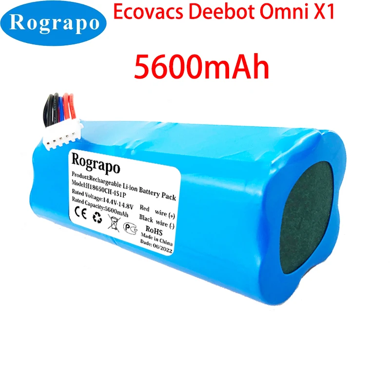 New 14.8V 6800mAh Robot Battery For Ecovacs Deebot X1 Omni Vacuum Cleaner