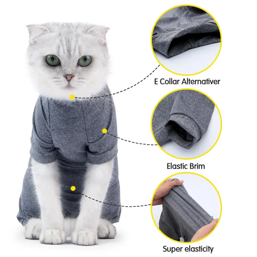 

Cat Recovery Suit Pet Kitten Sterilization Care Clothes Anti Bite Prevent Lick After Surgery Pet Puppy Bodysuit Weaning Clothing