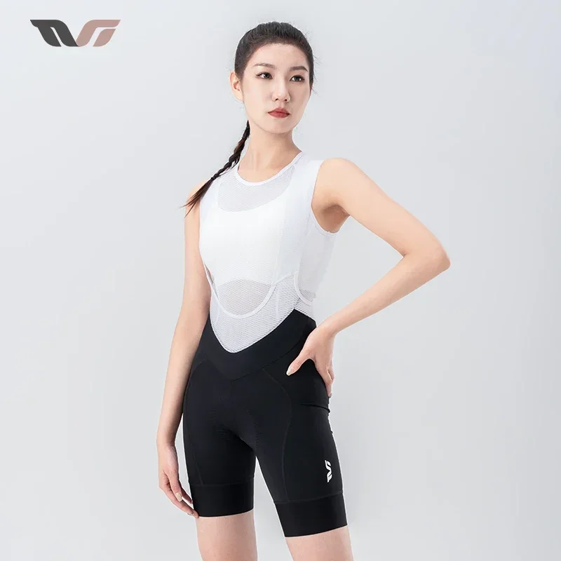 ROCKBROS TVI Series Cycling Bib Shorts Breathable Seamless Women Bicycle Pants Bike Shorts Long Distance MTB Padded Shorts Tight