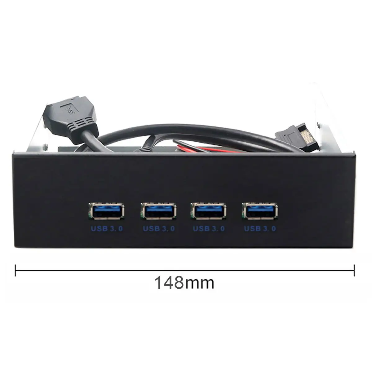 CY USB 3.0 HUB 4 Ports Front Panel to Motherboard 20Pin Connector Cable for 5.25