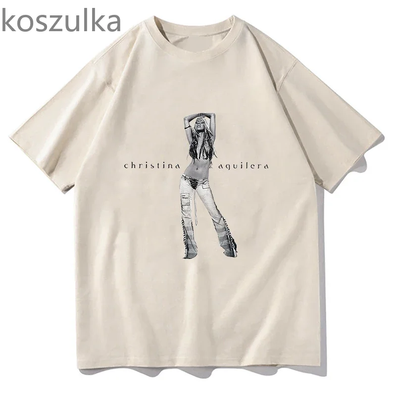 الذكرى السنوية الخامسة والعشرون لكريستينا أغيليرا تي شيرت للجنسين موضة الرجال والنساء 100% قطن تي شيرت جرافيك ملابس علوية جمالية #5