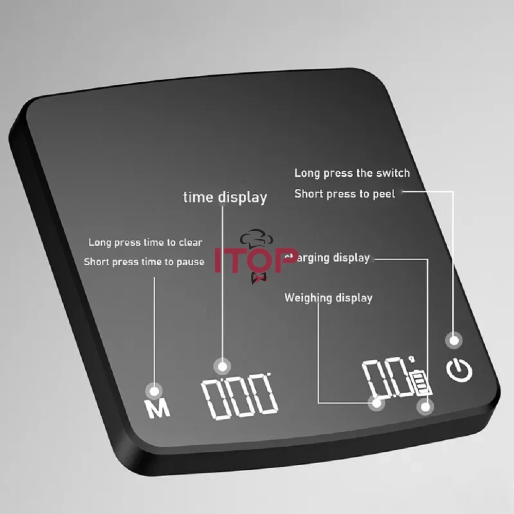 موازين المطبخ الذكية الصغيرة STLF JW مع مؤقت 3 كجم شاشة LED ميزان إلكتروني